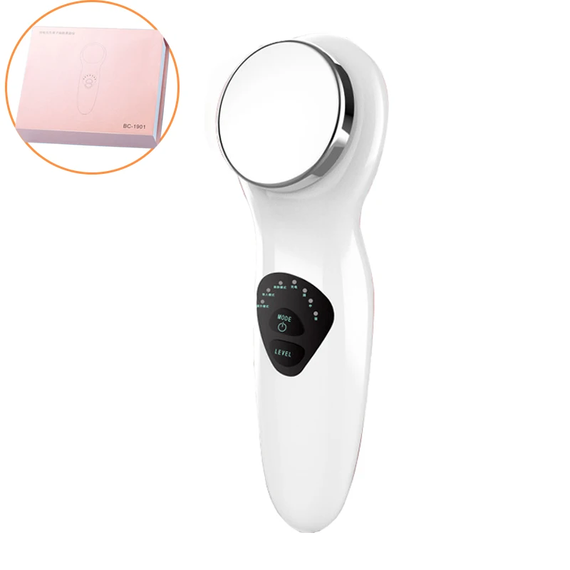 Ultrasonic Beauty Machine Vibration Pore Cleaner Microcurrents For Face Device Negative Ion Skin Care Tools Rejuvenation | Красота и
