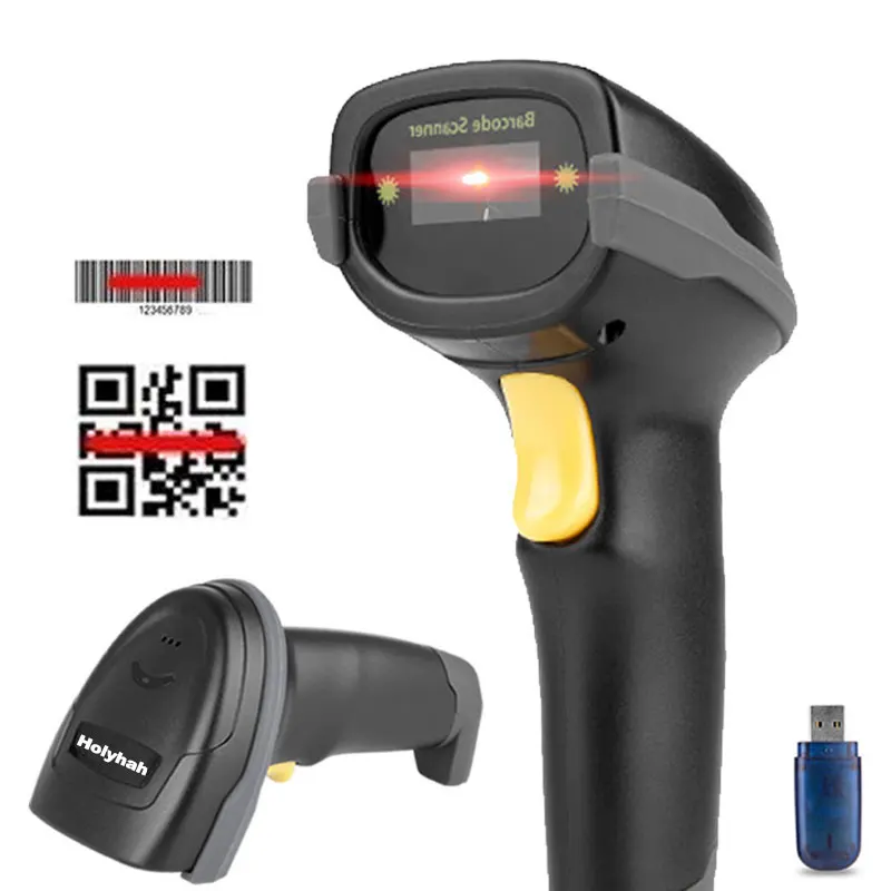 

Holyhah A60D Handheld Wireless Barcode Scanner And A66D Bluetooth 1D/2D QR Bar Code Reader PDF417 for Mobile IOS Android IPAD