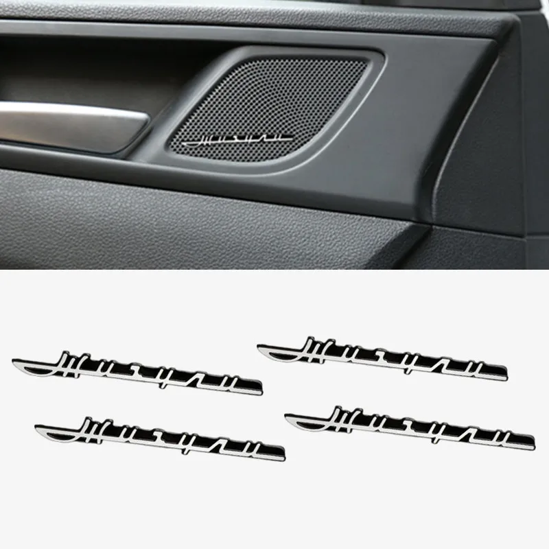 4 шт. 3D алюминиевый динамик стерео значок эмблема наклейка для Lada VESTA niva kalina priora