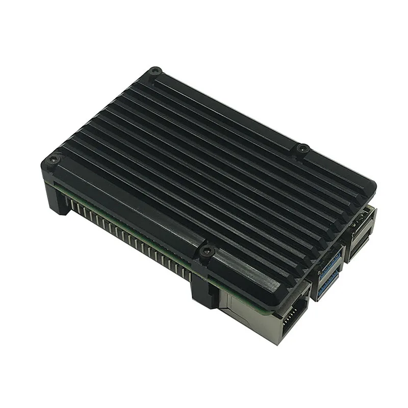 Новейший металлический корпус для Raspberry Pi 4 Модель B Броня Алюминиевый Чехол черный корпус охлаждающий защитный корпус для RPI 4B/3B
