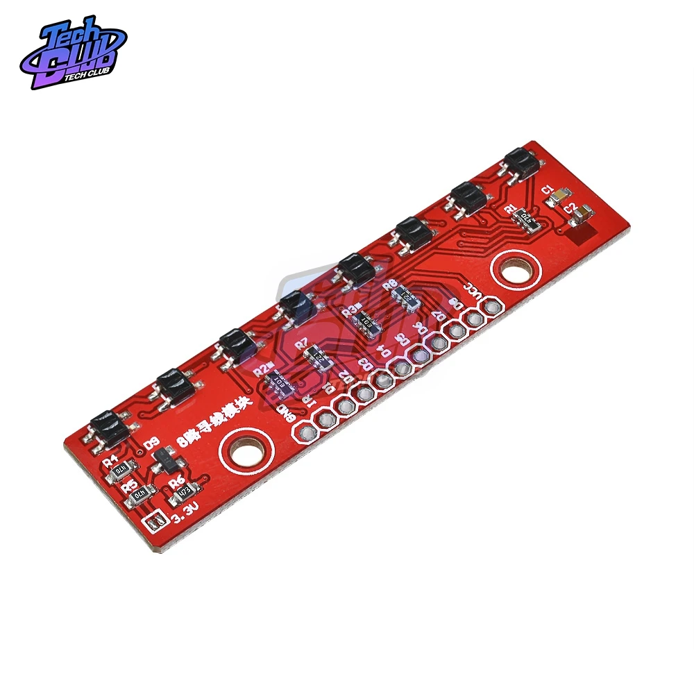 Модуль отслеживания 8-канальный инфракрасный датчик обнаружения сделай сам