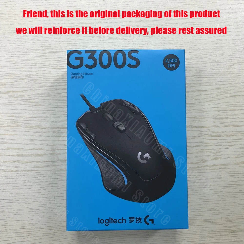 Проводная игровая мышь Logitech G300S для MMO Mouse 2500DPI 9 перезаряжаемых программируемых