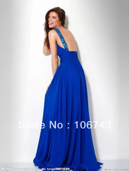 

free shipping 2016 new design vestido Formal robe de soiree evening Dresseeant royal blue beaded long Elegant party prom gown s