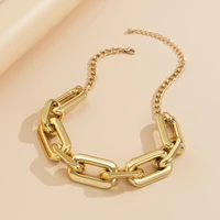 gothic punk gold link chain choker necklace for women man hip hop thick chunky chain charm necklace party chokers jewelry gifts