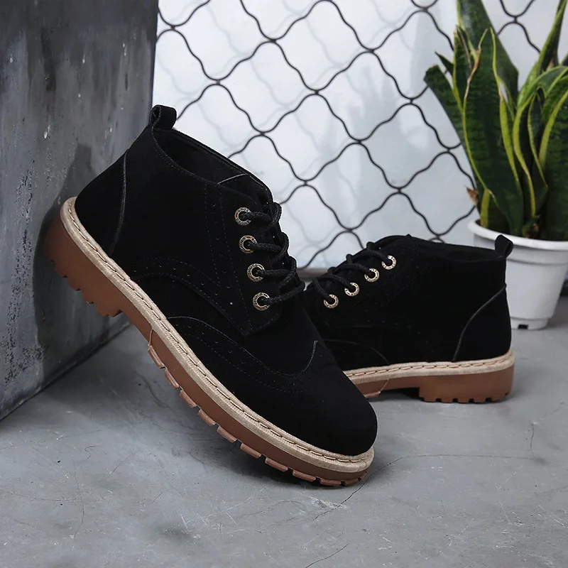 Мужская обувь кожаные сапоги Сапоги для верховой езды из флока оксфорды в стиле