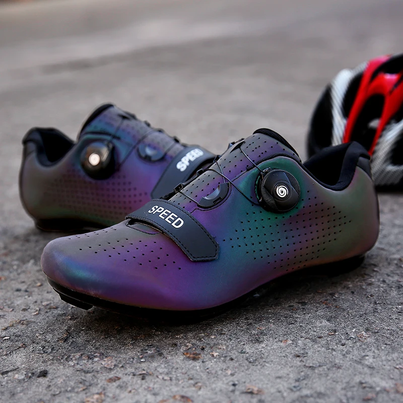 

New Professional Luminous MTB Cycling Road Bike Shoes Unisex Breathable Self-Locking Bicycle Cleat Shoes Sports Cycling Sneakers