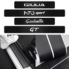 Наклейка на пороги из углеродного волокна для Alfa Romeo Giulia Giulietta MiTo 147, 156, 159, 166 GT, 4 шт.