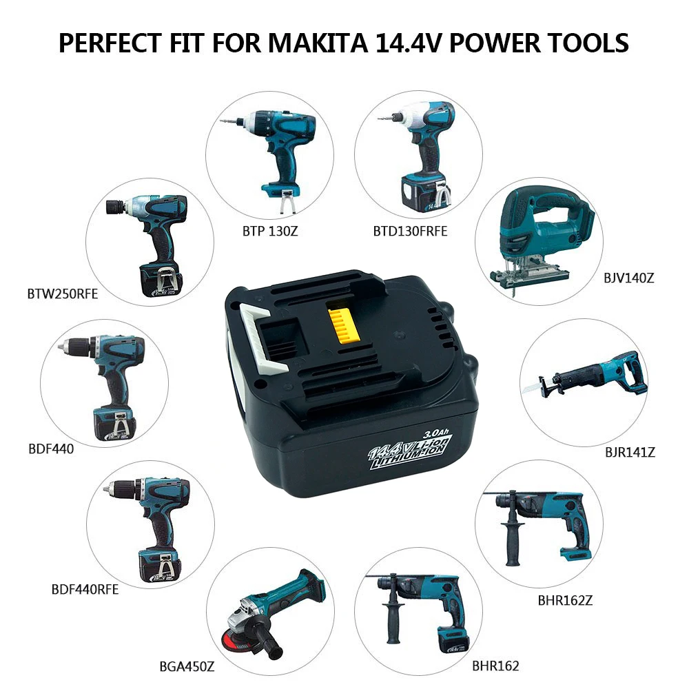 Литий-ионная аккумуляторная батарея для Makita BL1430 BL1440 DA340DRF BDF343 DC18RA DC18RC DC18SC 14 4 В 3000