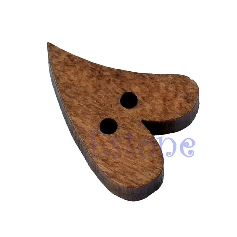 100 шт. лазерная резка древесины прекрасный коричневый деревянный шитье кнопка в