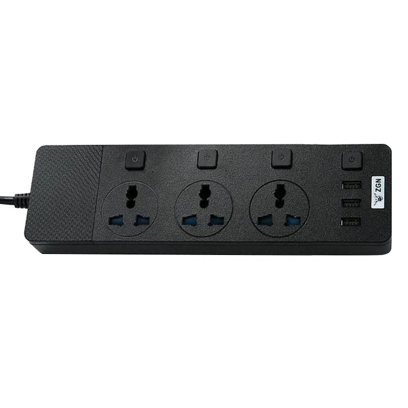 Универсальный сетевой фильтр розетка европейского стандарта 3 розетки