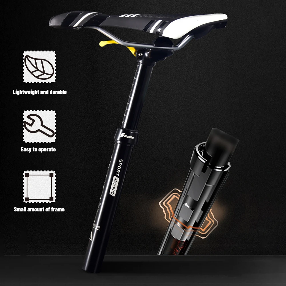 Cycling Hydraulic Seatpost Shock Absorber MTB Bicycle Seat Post Mountain Bike Road post Parts 30.9/31.6mm 100mm | Спорт и