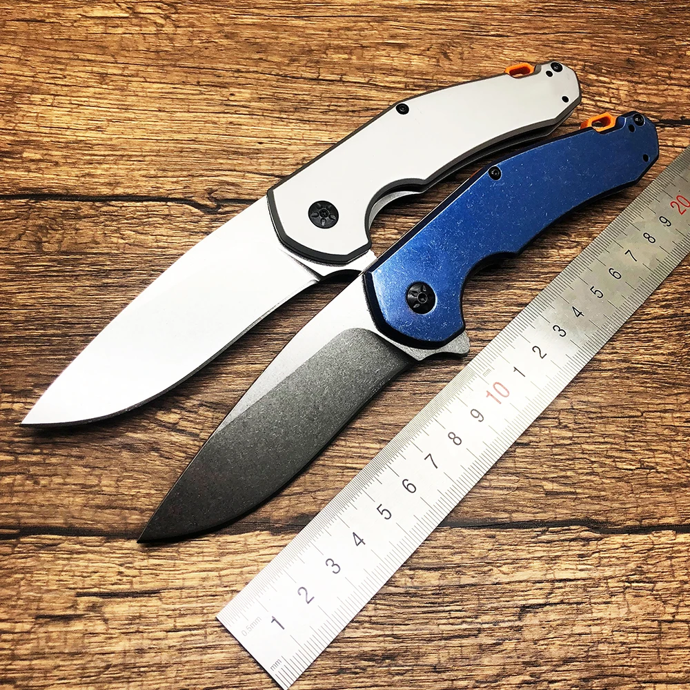 Тактический складной нож лезвие D2 + стальная ручка карманный с титановым