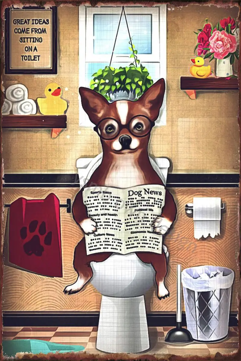 

Жестяной знак чихуахуа, жестяные пластины, декор для стен, декор комнаты, Ретро винтажный металлический знак для творчества, дома, клуба, муж...