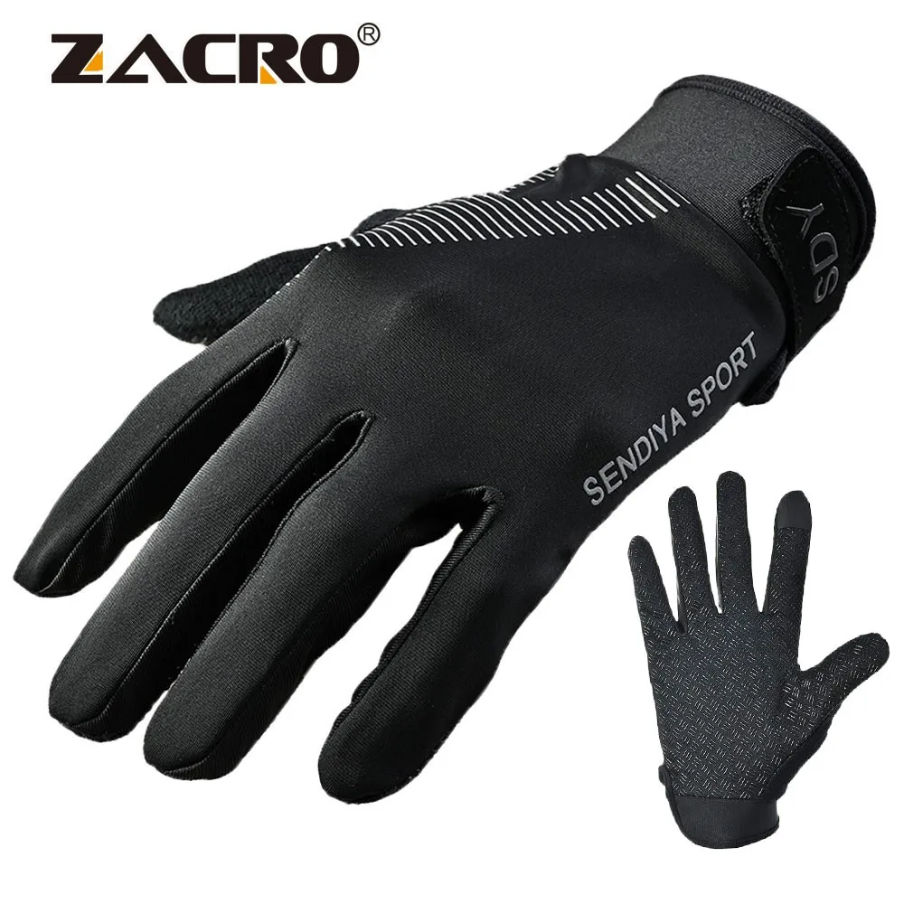 Велосипедные перчатки Zacro быстросохнущие дышащие с пальцами для сенсорных