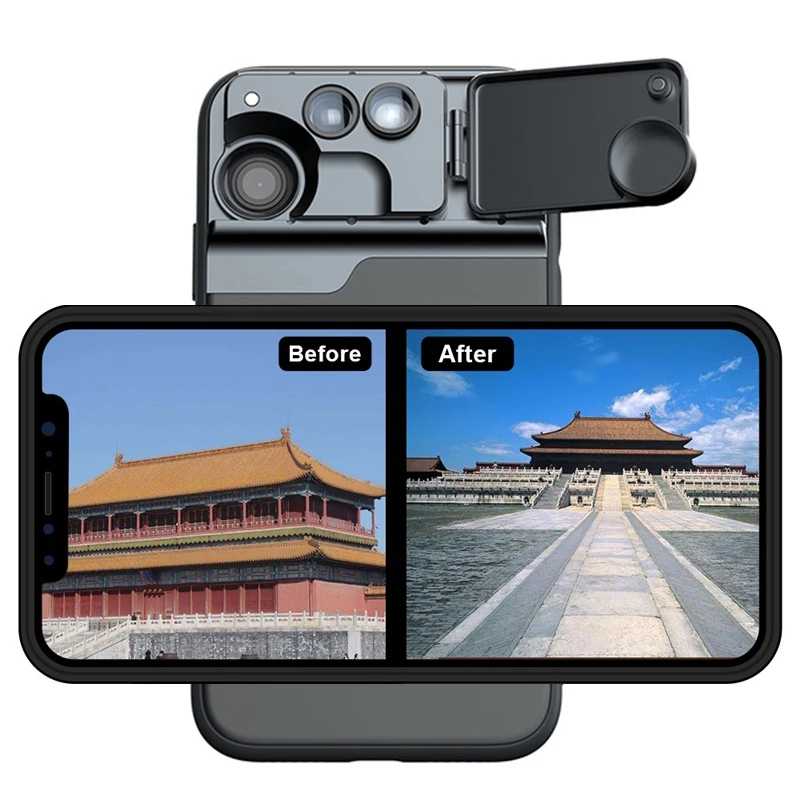 

Для Iphone11 Объективы 5 в 1 телефонные линзы 2X телеобъектив «рыбий глаз» 10X 20X макрообъектив фотоэлемент для IPhone11 Pro Max крышка веб-камеры