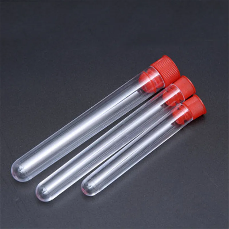 

Rigid Plastic Test Tube With Stopper Disposable Sample Tube 12x100mm 50pcs Sealed And Frost-resistant Test Tubes