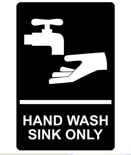 

LZATPD SLALL Hand Wash Sink Only Available Retro Street Sign Household Metal Tin Sign Bar Cafe Car Motorcycle Garage Decoration