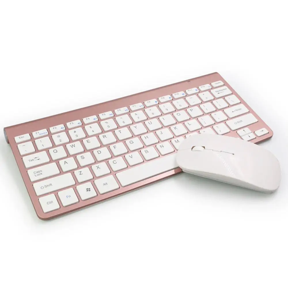 2.4Ghz Ultra-Thin Wireless Keyboard And Mouse Combo With USB Receiver set For Apple PC WindowsXP/7/8/10 rose gold | Компьютеры и офис