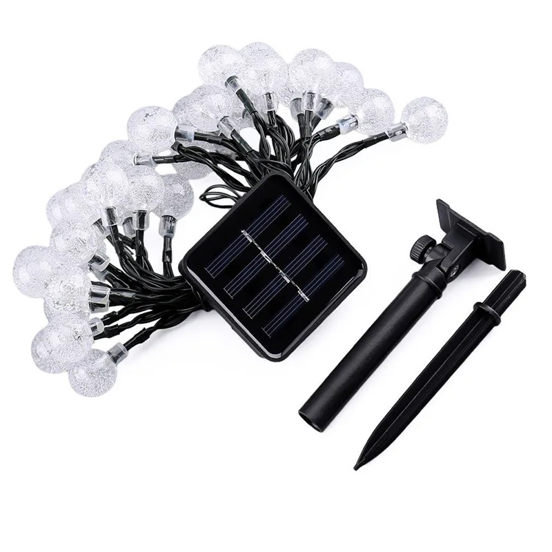 

20/30/50 LEDS Crystal Ball Outdoor Solar Lamp Power LED String Fairy Lights Solar Garlands Garden Christmas Decor Cocina