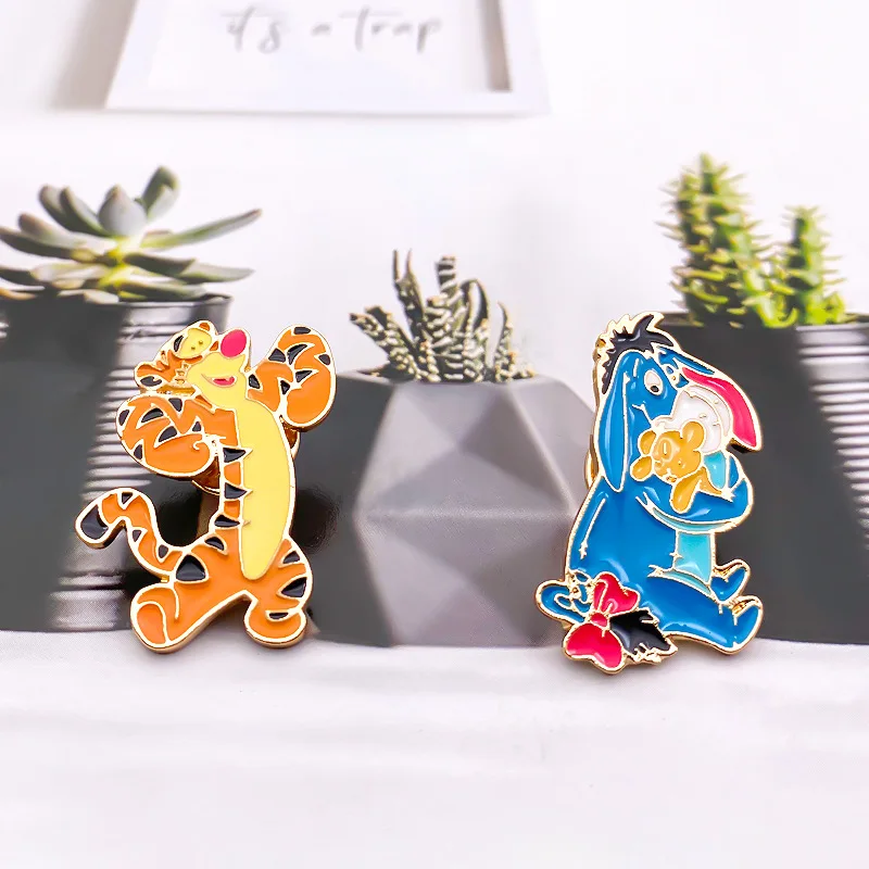 Winnie The Pooh Night Fury Cute Enamel Pin Stitch Brooches Bag Lapel Cartoon Badge Backpack Decoration Kids Gift Accessories | Украшения и