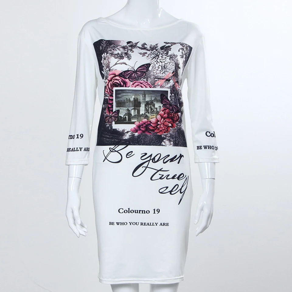 Плюс Сайз Очень Большой Мультфильм Принт 5XL Женщина Платья На Одно Плечо