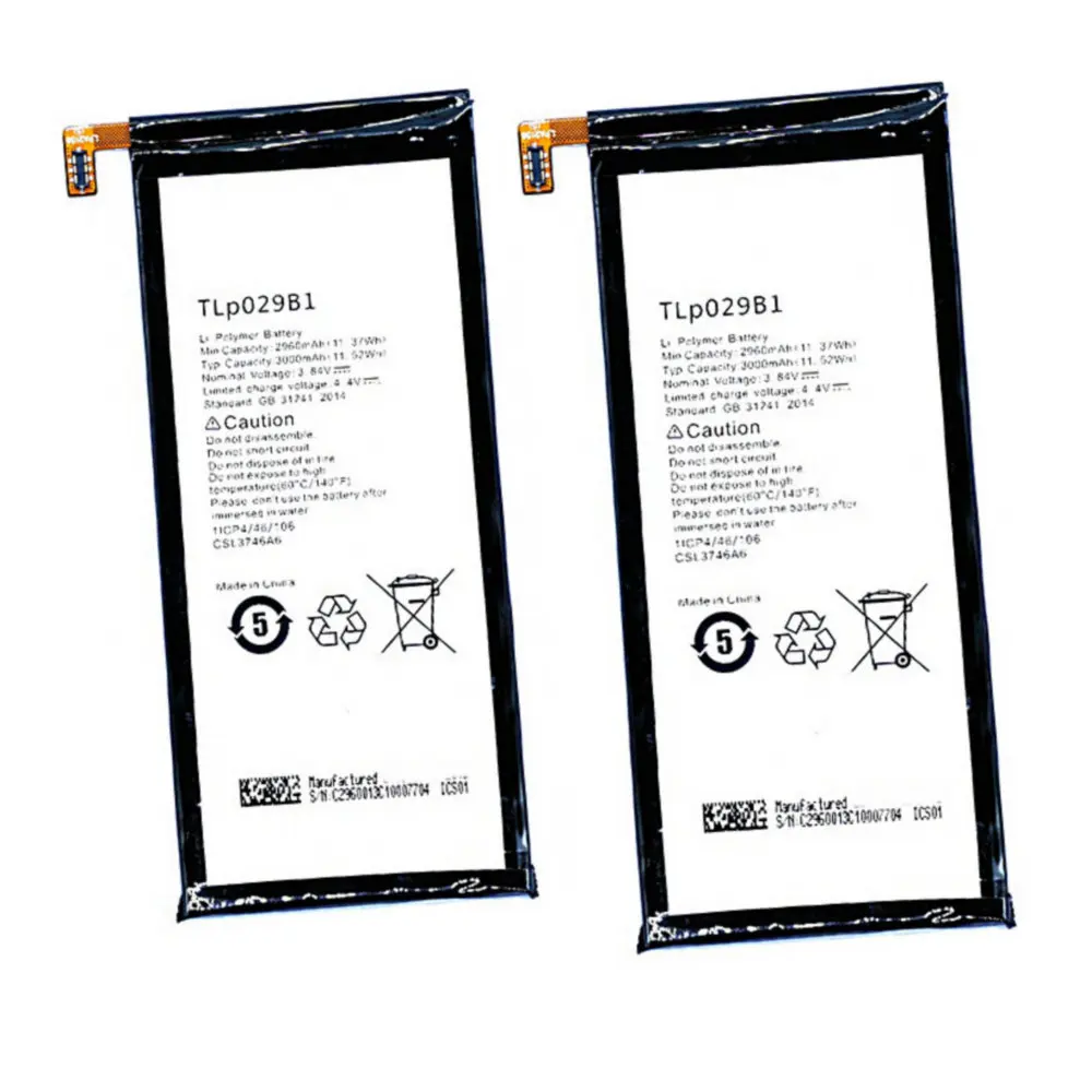 

TLP029B1 TLP029B2 battery 3000mah 11.52wh 3.84v for Alcatel Touch Pop 4S 5095 5095B 5095I 5095K 5095L onetouch batteries