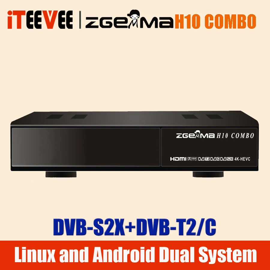 1PC Best ZGEMMA Satellite Receiver H10 COMBO DVB-S2X/T2/C Hi3798MV200 WIFI 4K UHD Linux Enigma2 &amp Android Decoder - купить по