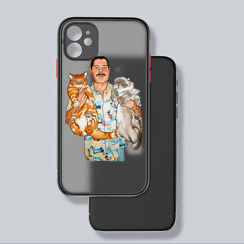 

Rock singer Freddie Mercury Queen Phone Case matte transparent For iphone 7 8 11 12 plus mini x xs xr pro max cover