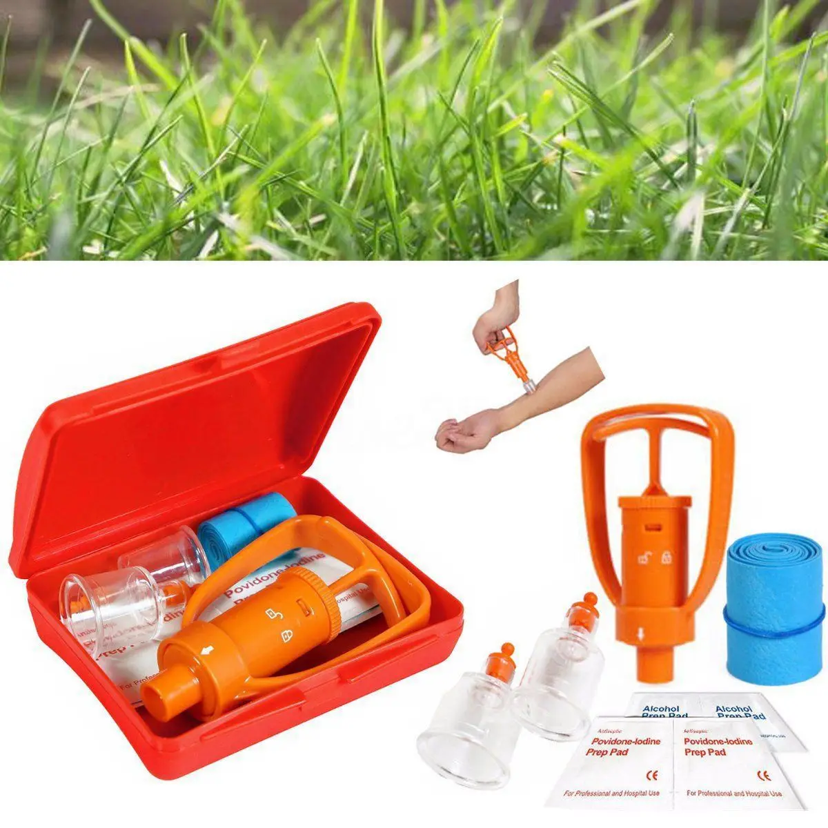 

New Venom Extractor Pump First Aid Safety Kit Emergency Snake Bite Outdoor Camping Survival Tool SOS For Wild Vipers Bees Biting