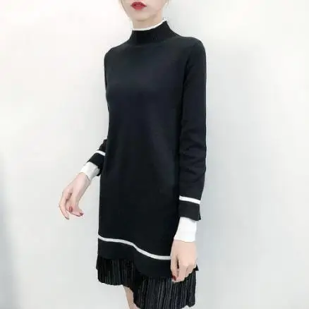 Платье Для Женщин Осеннее женское платье-свитер трикотажные пуловеры шикарные