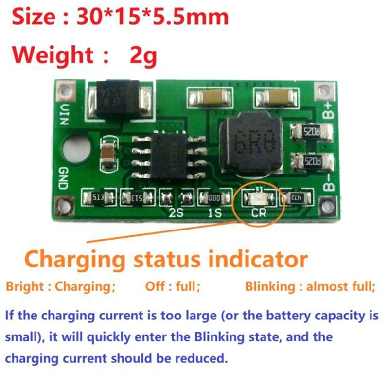 New DC 5-23V To 4.2V 8.4V 12.6V DD23CRTA Module 2A Multi-Cell Synchronous Buck Li-Ion Charger For Solar Charging Portable Device |