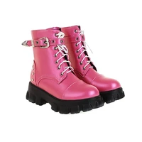 fxycmmcq womens commuter boot size 31 46 springautumn round toe cross strap high heel 5 5cm xd 11