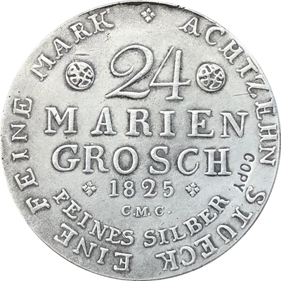 

Немецкий 2/3 Thaler Karl II 1825 копировальные монеты