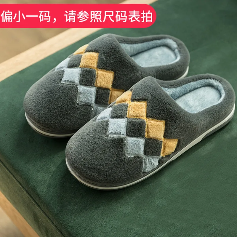 Couple cotton slippers home slippers men thick bottom warm cotton slippers plush cotton slippers women Warm slippers