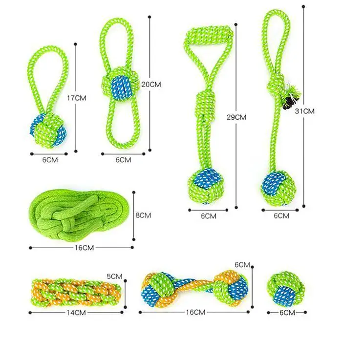 Pet Dog Toy Portable Wear Resistant Durable Braid Cute Funny Set Puppy toy 3Pcs/4Pcs/8Pcs 1 set 17 x 6 2cm toys | Дом и сад