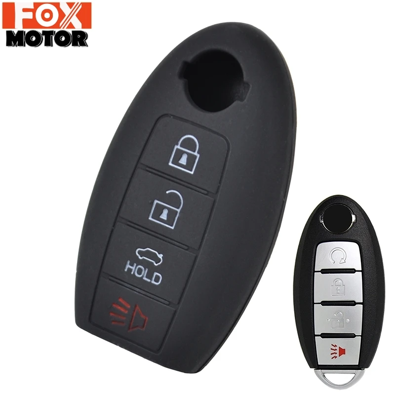 4 кнопки силиконовый Автомобильный Брелок дистанционного управления с ключом