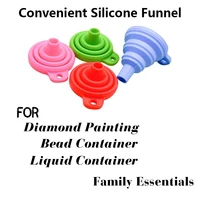 diamond painting accessories tool multi convenient foldable silicone funnel bead liquid container diamond embroidery mosaic tool