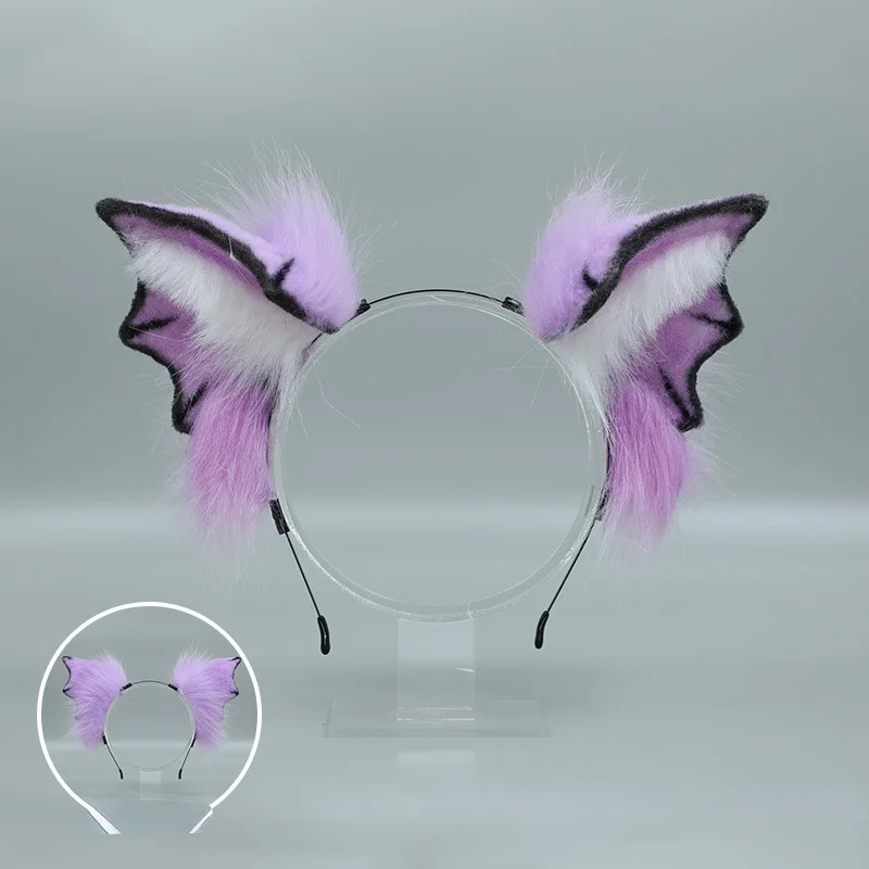 Летучая мышь демон дневные кошачьи уши животные искусственный мех плюшевая