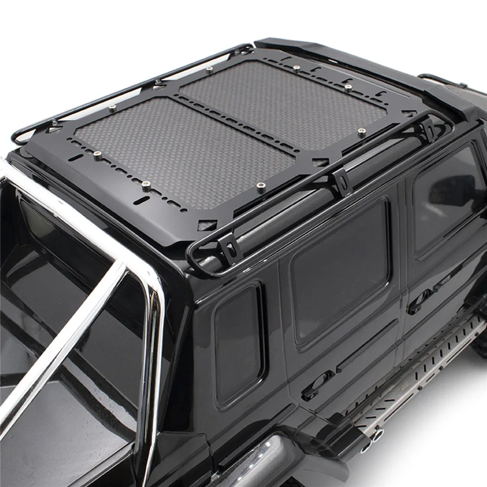 

​ Car Roof Rack Roof Load Carriers Carbon Fibre Plate Simulation Metal for TRAXXAS TRX6 G63 RC Crawler Upgrade Parts