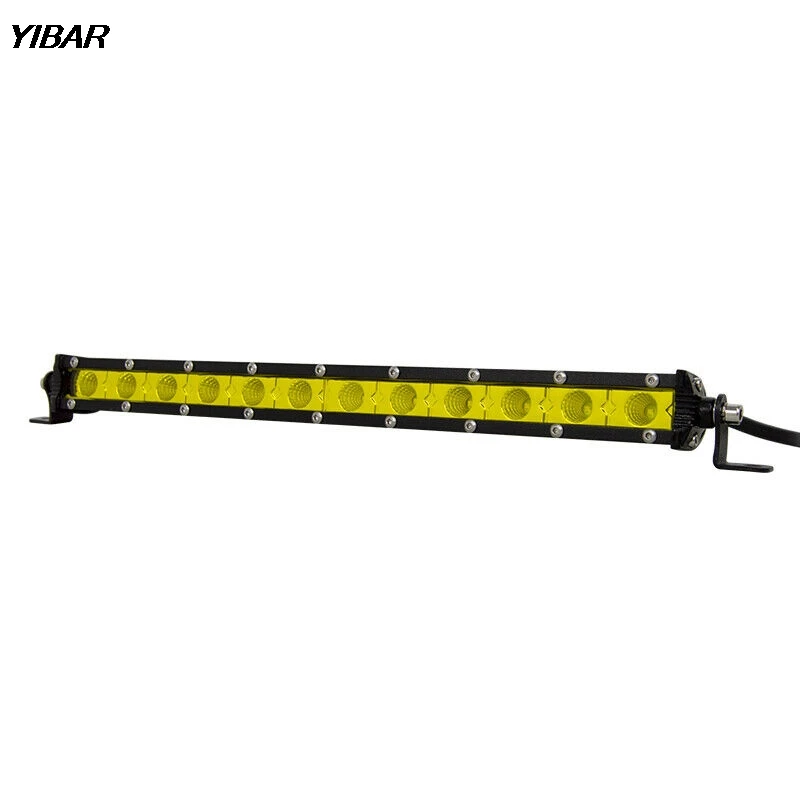 Янтарный 12 дюймов 60 Вт Светодиодный прожектор тонкий однорядные туман