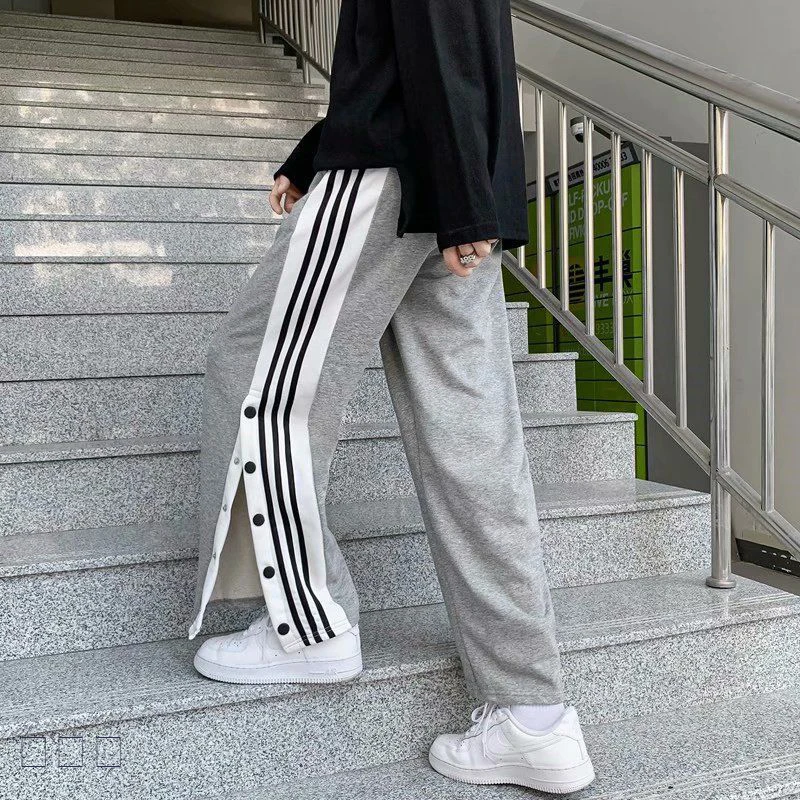 

Summer Thin Pants Men's Loose and Versatile Nine-point Pants Trendy Trousers Straight Men's Casual Pants Sports Buttoned Pants