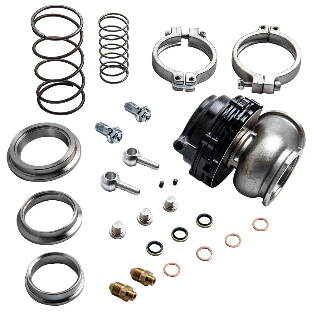 44 мм наружный охлаждаемый V-образный фланец Turbo Wastegate + опорное кольцо черная