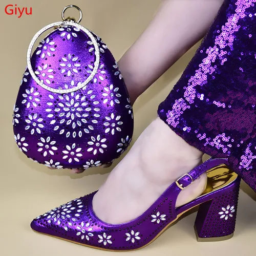 doershow beautiful Shoes And Bag Set New 2019 Women In Italy Italian with Matching Bags Set! HXD1-3 | Обувь