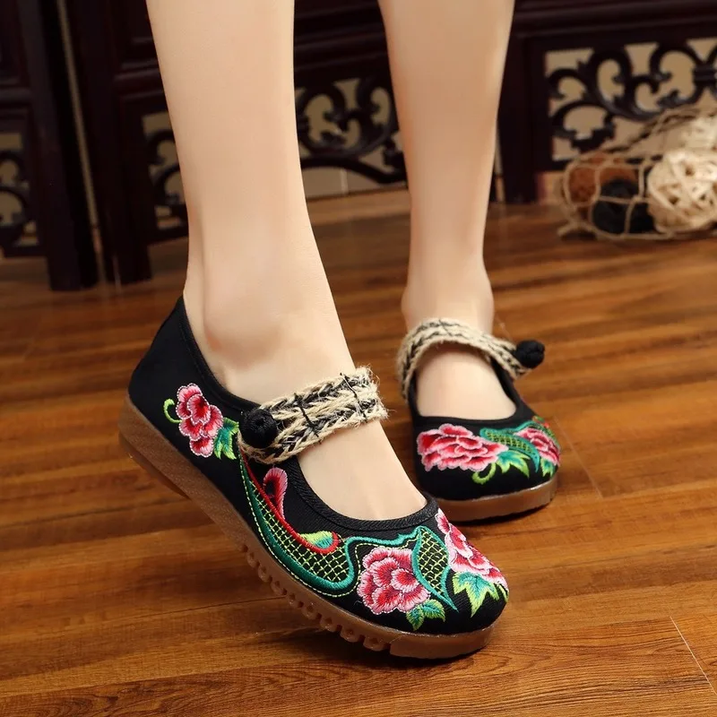 Модные женские балетки ручной работы в национальном стиле старые пекиновые