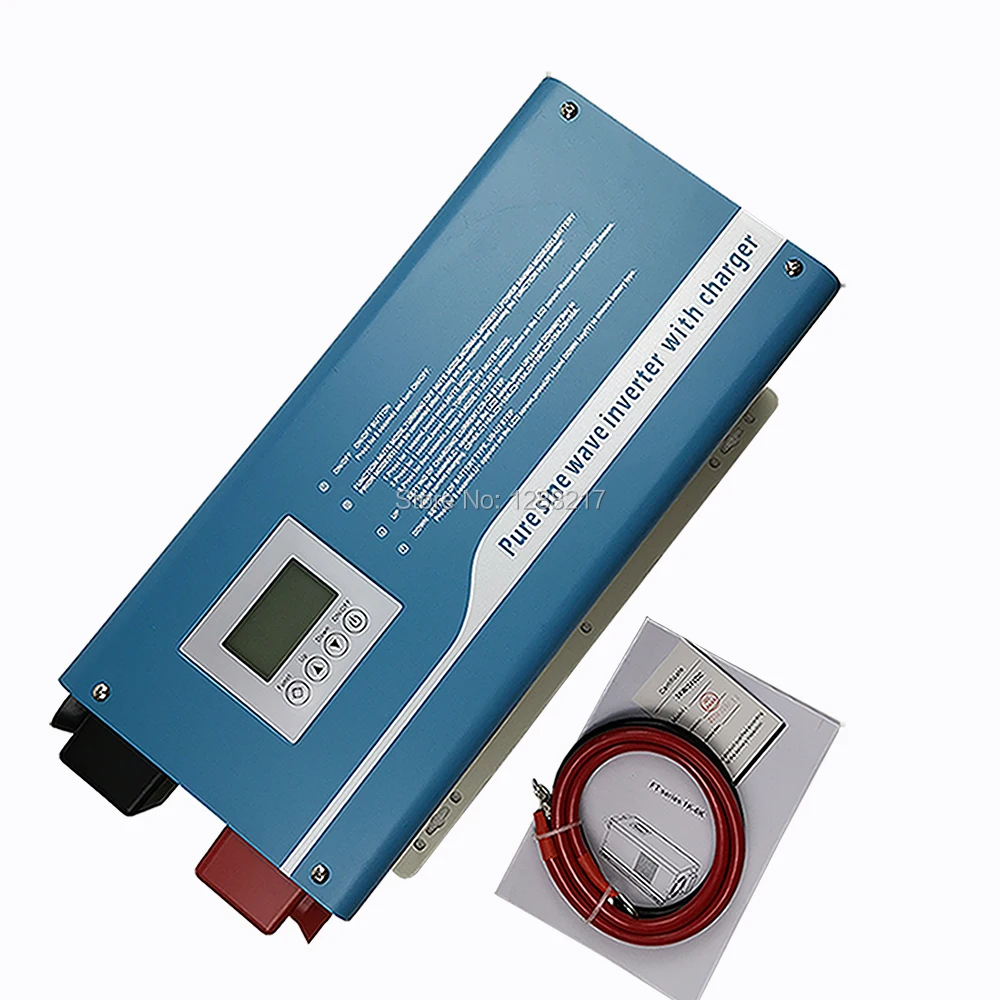 4 кВт/4000 Вт Чистая синусоида Инвертор DC24V/48 В к AC220V230V240V AC 110V120V 50HZ60HZ для солнечной/ветровой системы питания с низкой потерей