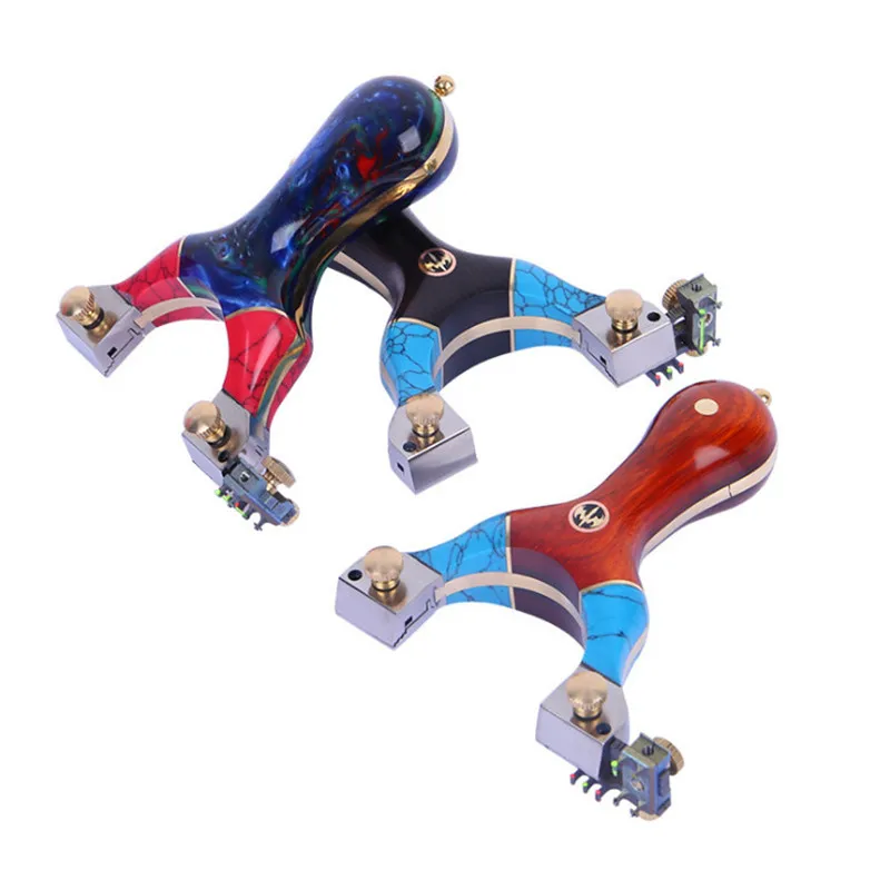 

Quick-pressure slingshot turquoise bow adjustable movement aiming point fast-pressing stainless steel slingshot 2019 new