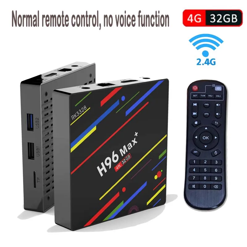 H96 Max Plus Android Smart tv Box 9 0 RK3328 4 Гб ОЗУ 32 ПЗУ ТВ приставка 2 4G &amp 5G двойной Wifi 4K Full HD