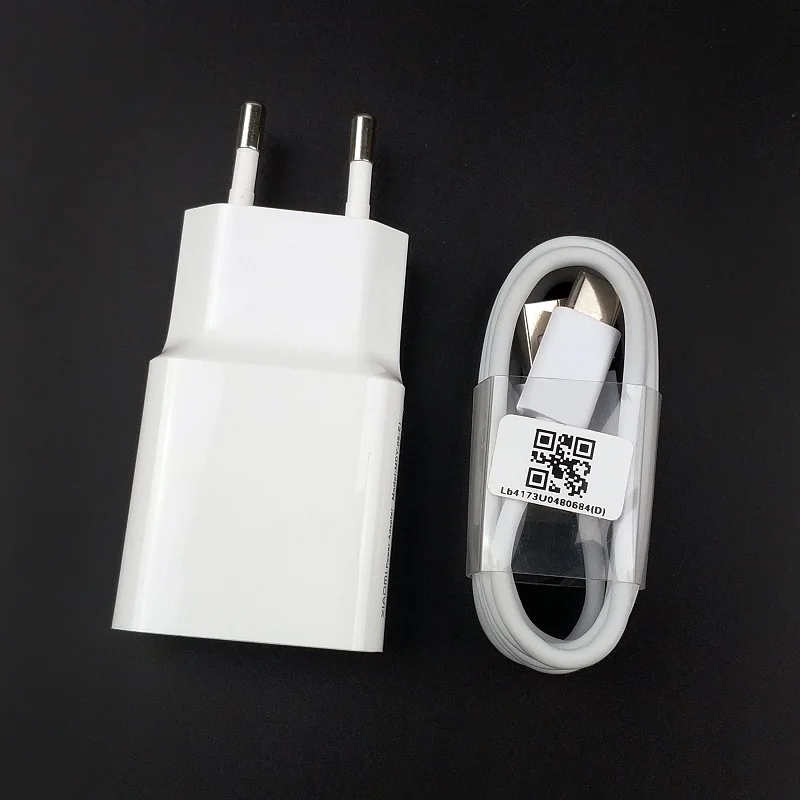 EU Charger set Оригинальное Xiaomi Mi 9 быстрое зарядное устройство QC3.0 EU настенный Usb type-c кабель 9 в 2 а Быстрая Зарядка адаптер для Mi A2 A1 F1 8 6 Mix 3 2s 2 Max 3 - Цвет: EU Charger set