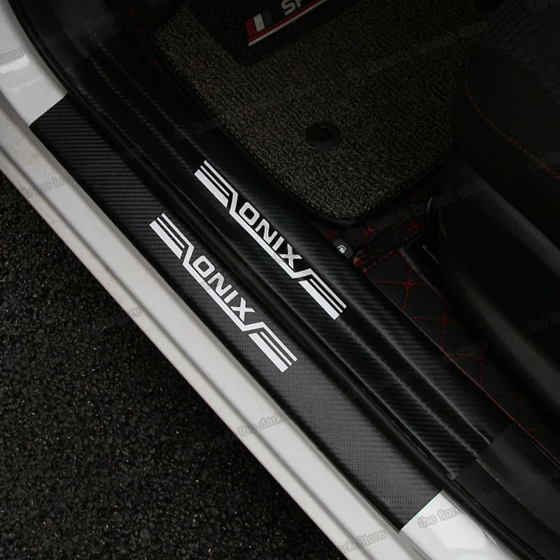 

Lsrtw2017 волоконно-кожаная Накладка на порог автомобиля, протектор коврика на порог для Chevrolet Cavalier Onix 2020 2021, аксессуары для автомобиля