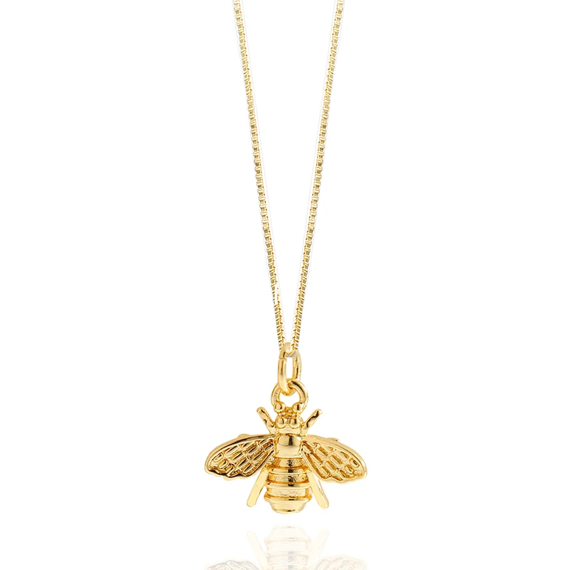 Vintage Fashion Exquisite Bee Pendant Necklace For women Personality Trend Clavicle Chain Jewelry Gift